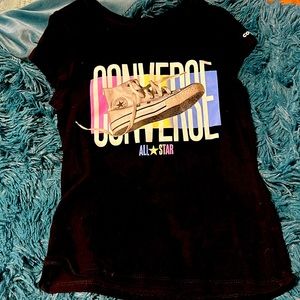 Converse All-Star girls t-shirt. Size small 8–10.